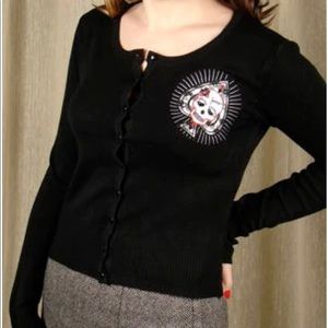 Living Dead Souls cardigan / NWOT / Black / Size: Small